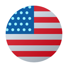 United Stated of America Flag Circular Icon