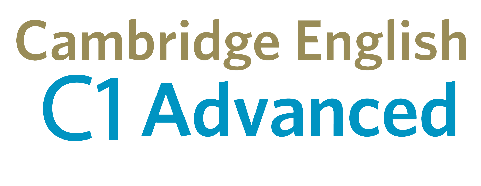 Cabridge English C1 Advanced Gray and Blue Logo