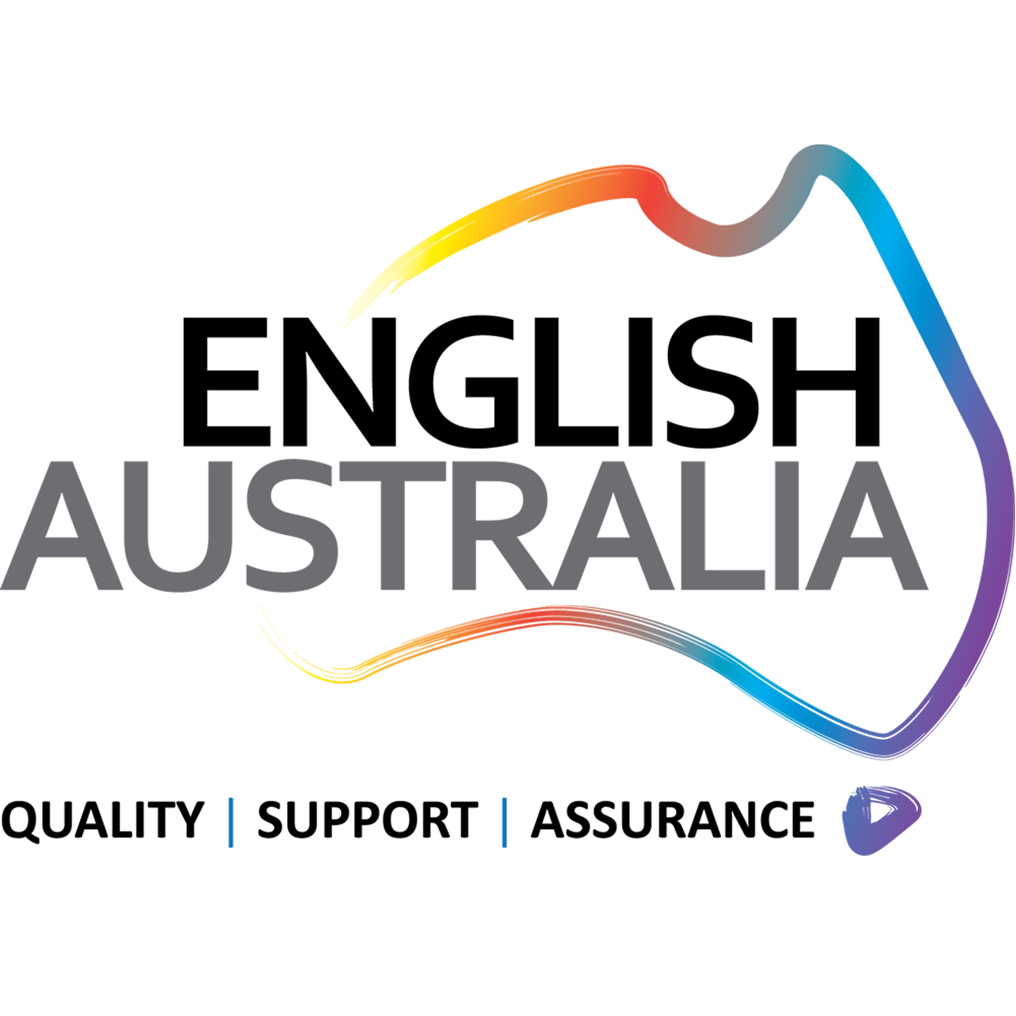 English Australia Logo with the world Quality, Support and Assurance